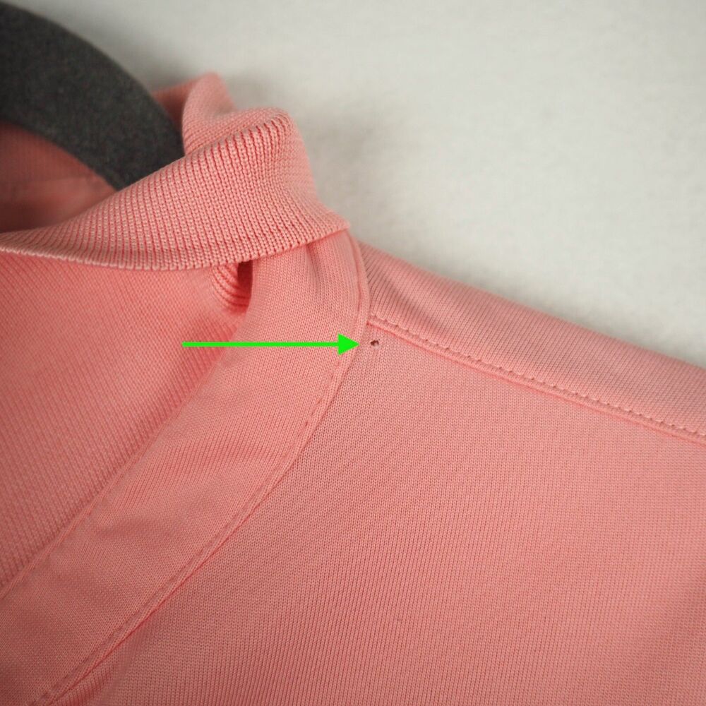 Evanston Golf Club Polo Shirt Mens L Pink Ashworth Performance Tech Dry Stretch - Picture 6 of 11